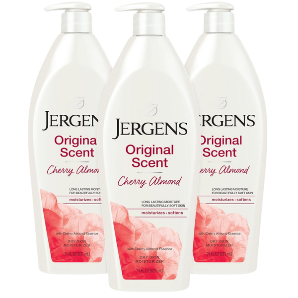 3-Pack 21oz Jergens Original Scent Dry Skin Body Lotion (Cherry Almond)