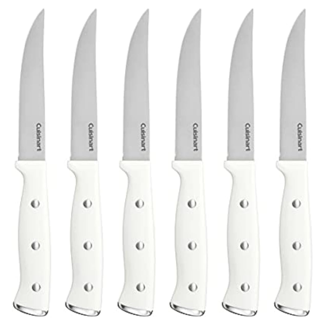 6-Piece Cuisinart White Triple Rivet Steak Knife Set (C77WTR-6PSK)