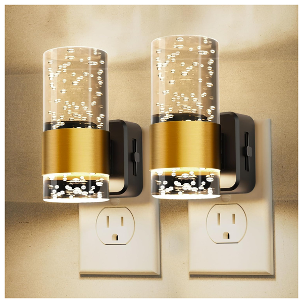 2-Pack Auto Light Sensor Plug In Night Light W/ Adjustable Brightness (Various)