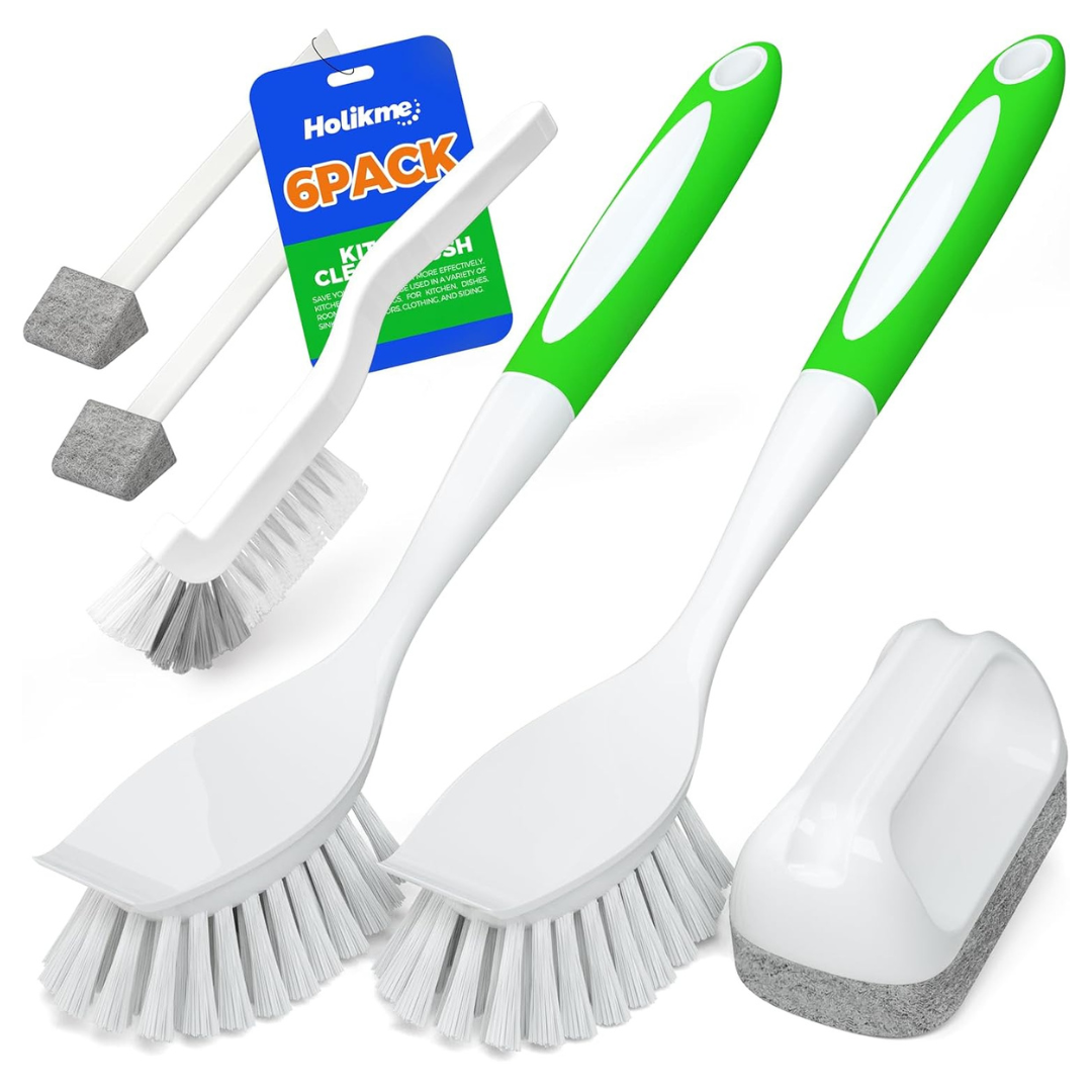 6-Pack Holikme Kitchen Cleaning Brush Set