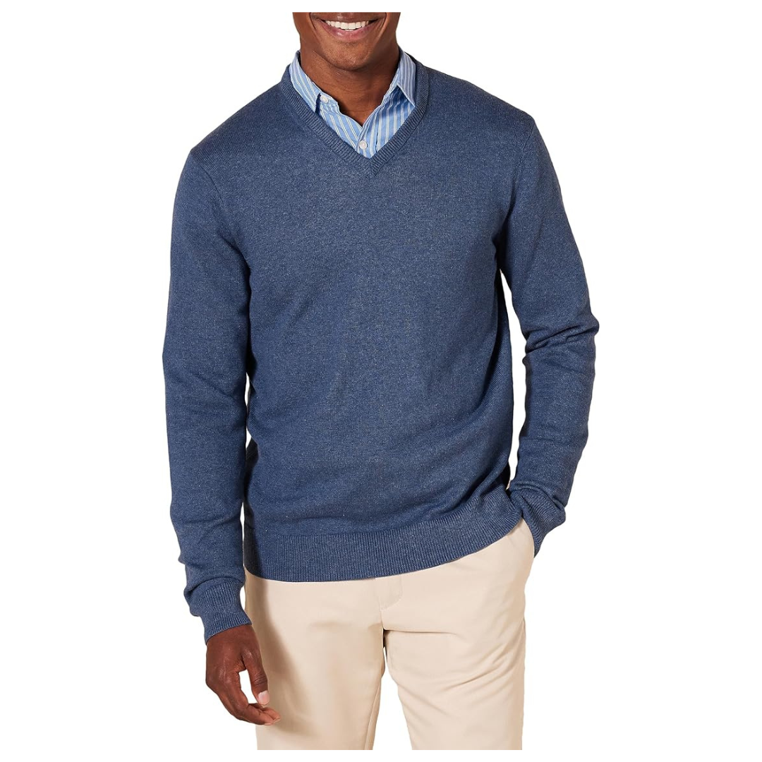 Amazon Essentials Men's V-Neck Pullover Sweater (Various Colors/Sizes)