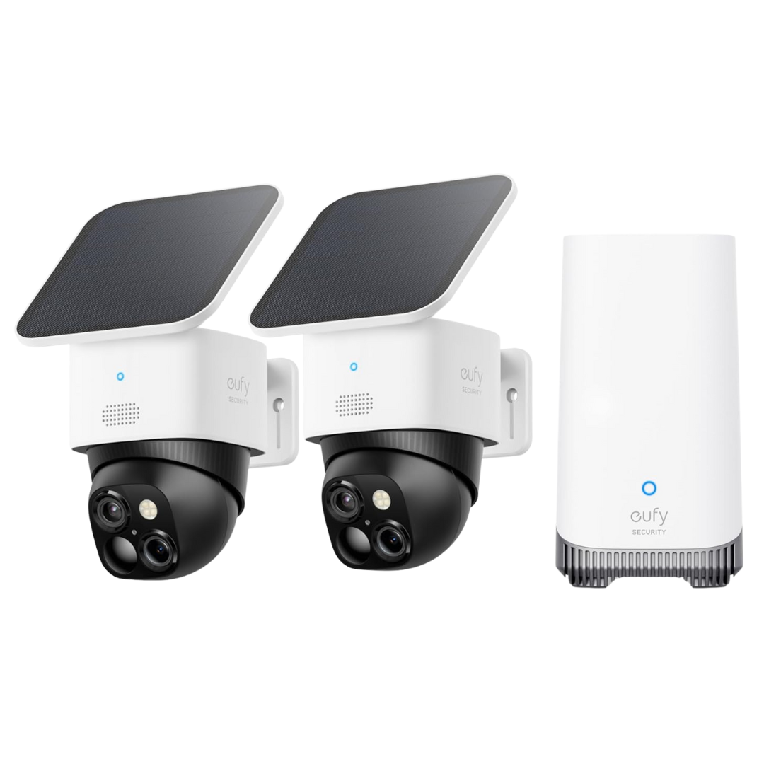 eufy Security SoloCam S340 2-Cam Kit W/ HomeBase S380