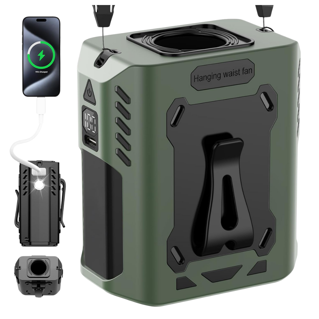 Upgraded AI Portable Waist Fan With 8000mAh Battery (2 Color)