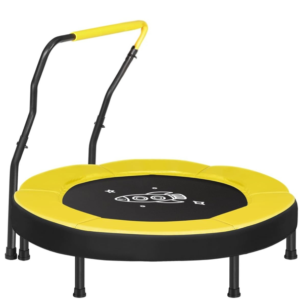 Songmics Mini Toddler Trampoline With Handlebar (Max. Load 220 lb)