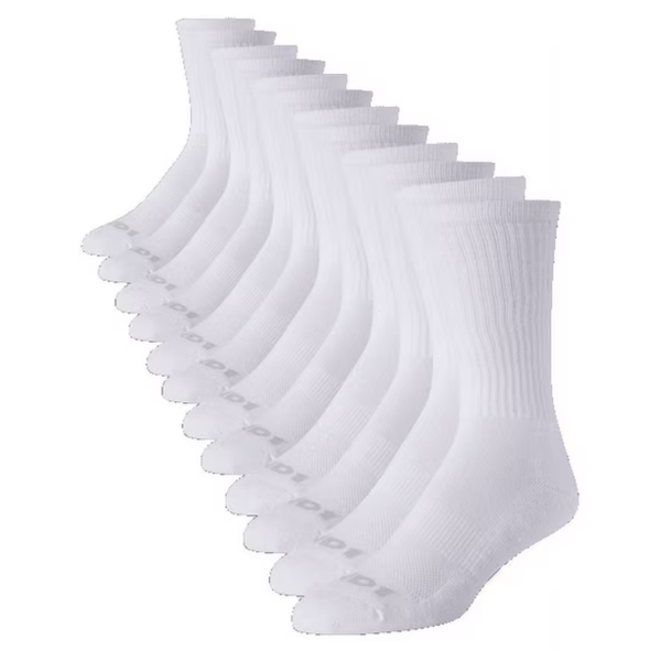 12-Pack AND1 Men's Cushion Crew Socks