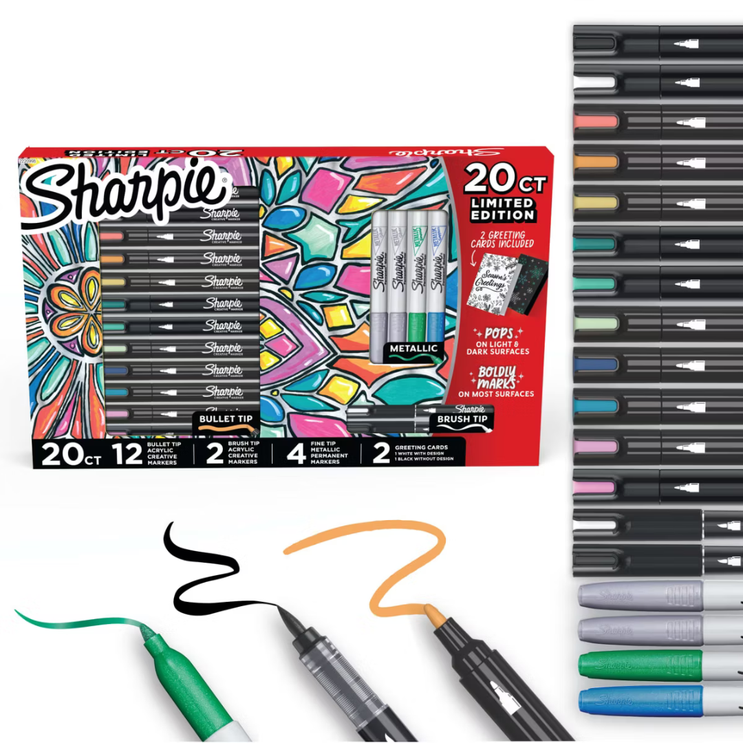 20-Count Sharpie Creative Marker Set Holiday Gifting