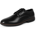 QIY Men's Square-Toe Lace-Up Oxford Dress Shoes (Black or Brown)