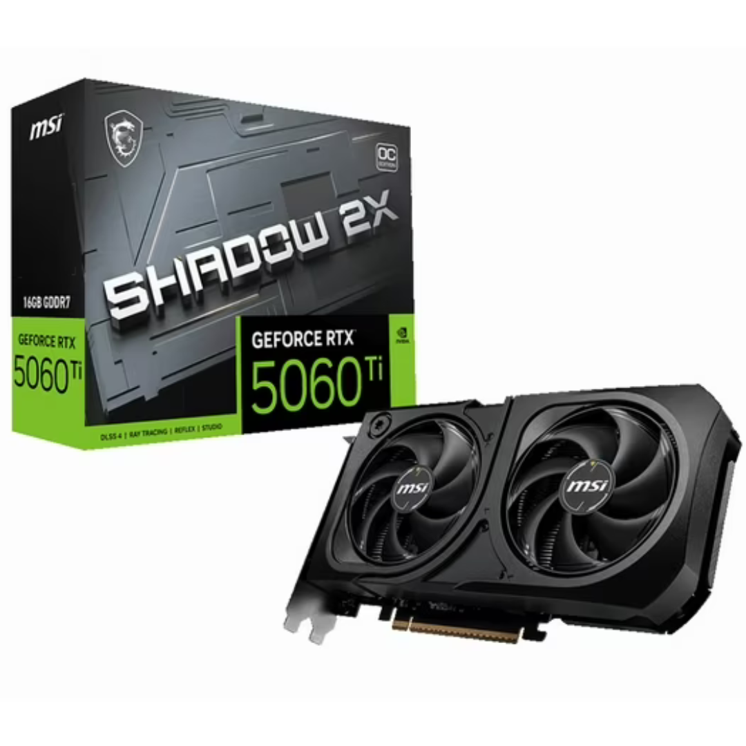 MSI SHADOW GeForce RTX 5060 Ti 16GB GDDR7 PCI Express 5.0 Graphics Card