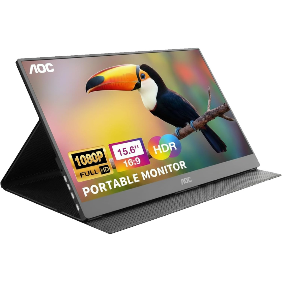 15.6" AOC 16T20 1080p FHD IPS Portable Monitor w/ Smart Cover