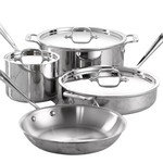 7-Piece All-Clad D3 Tri-Ply Stainless Steel Cookware Set