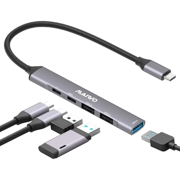 5 in 1 MAIWO Ultra-Slim USB C Hub