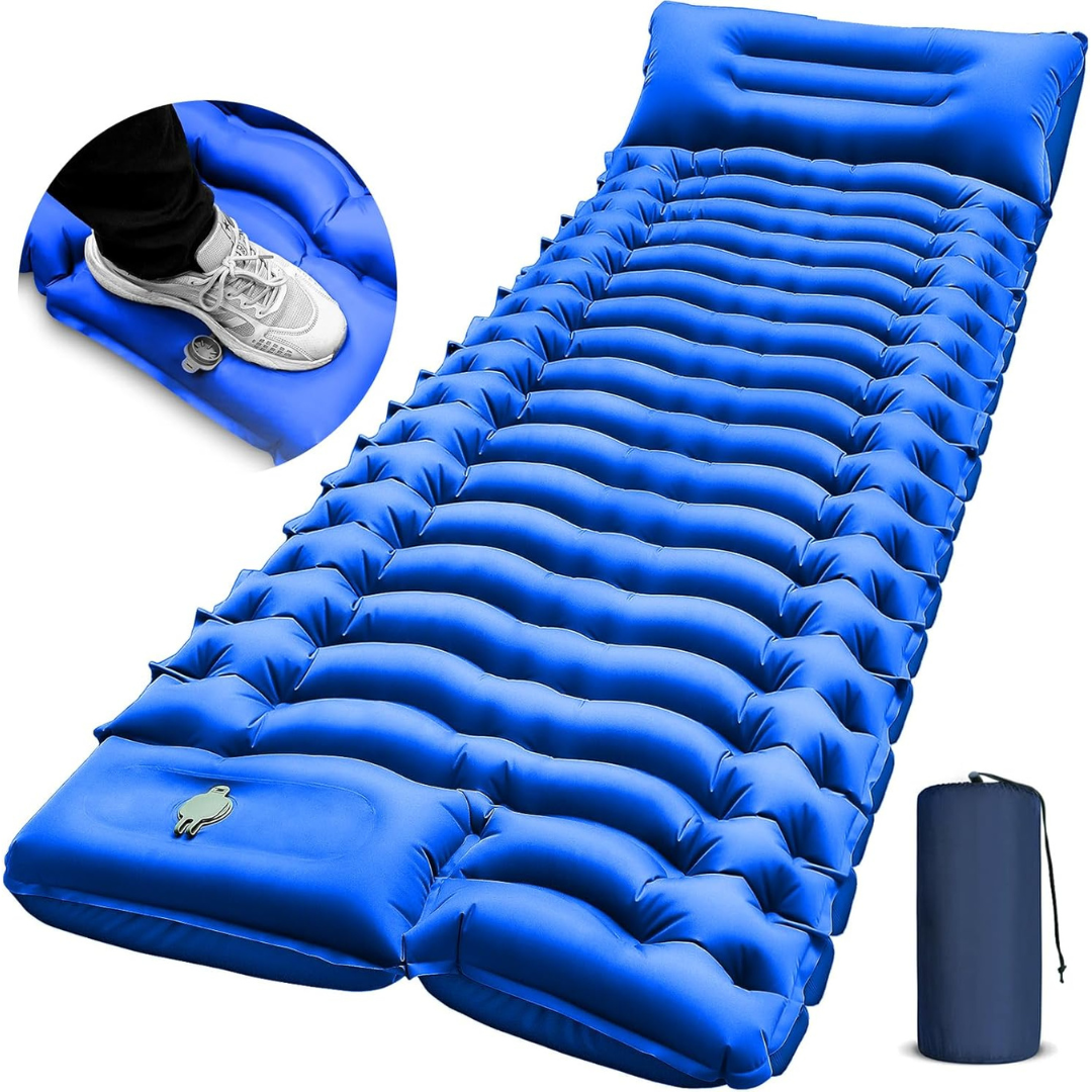 Ultralight Inflatable Camping Sleeping Pad with Pillow