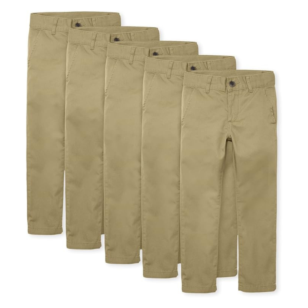 5-Pack The Children's Place Boys Stretch Skinny Chino Pants