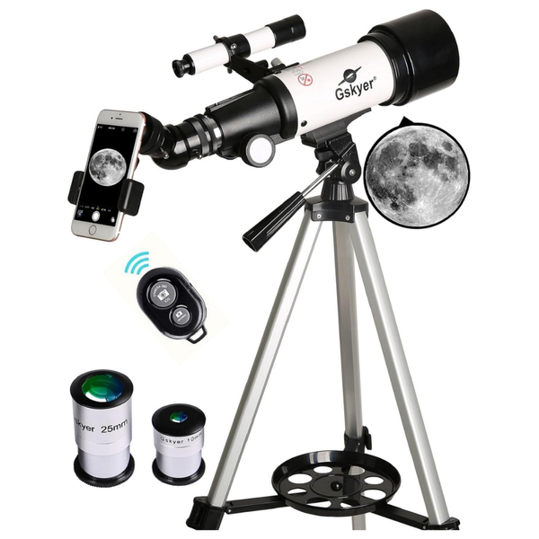 Gskyer 70mm AZ Mount Refracting Telescope W/ Remote & Phone Adapter