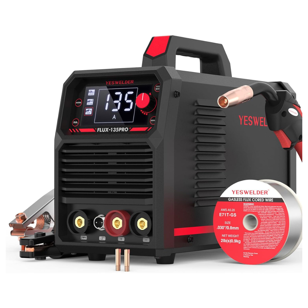 Yeswelder 135Amp 110V Flux Core 3-in-1 MIG Welder (FLUX-135PRO)