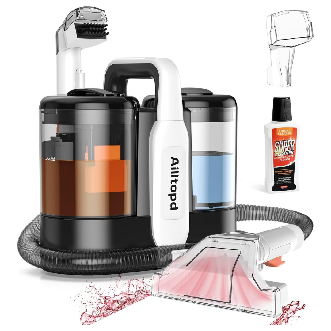 Ailltopd 15KPa Portable Carpet & Upholstery Spot Cleaner