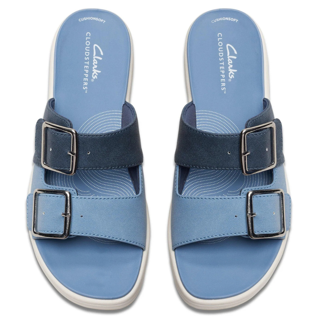 Clarks Women's Drift Buckle Slide Sandal (Denim Combi)