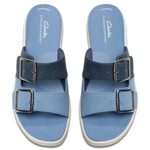 Clarks Women's Drift Buckle Slide Sandal (Denim Combi)