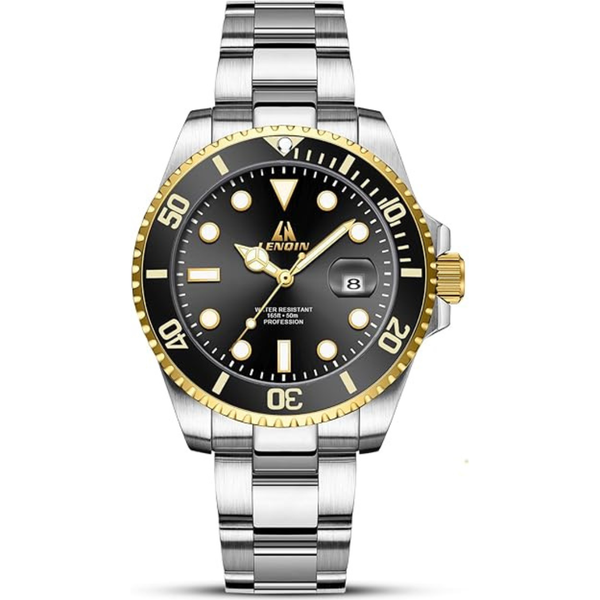 Men's Stainless Steel Waterproof Analog Quartz Watch (Various)