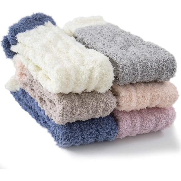 6-Pairs Women's Warm Soft Fuzzy Fluffy Winter Socks