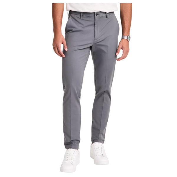 Michael Kors Men's Classic-Fit Cotton-Blend Dress Pants (Slate)