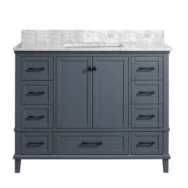 43" Merryfield Single Bath Vanity With Carrara Marble Top