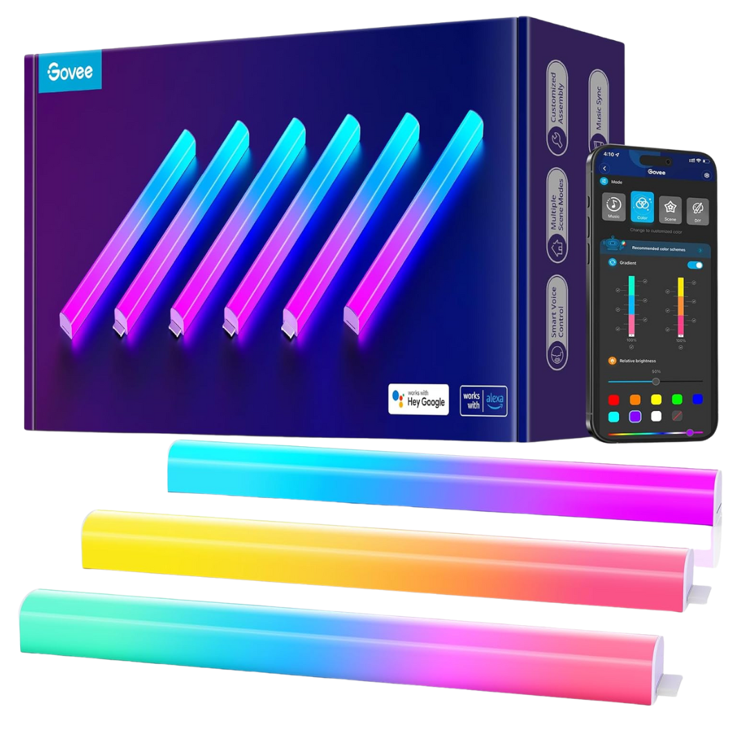 6-Piece Govee Glides Lively RGBIC Smart LED Wall Lights