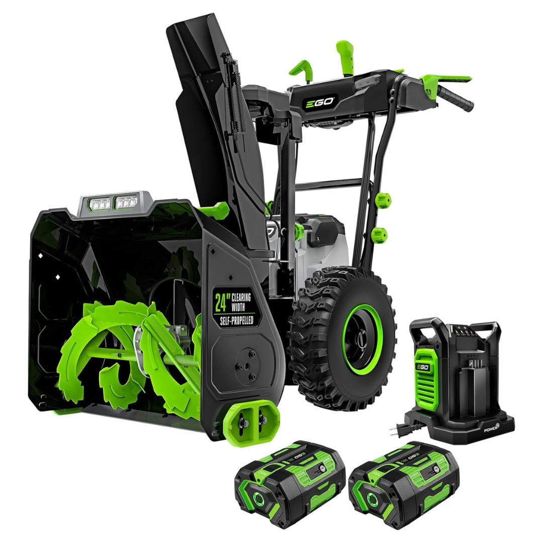 EGO Power+ 56V 24" 2-Stage Snow Blower W/ 2 7.5Ah Batteries & Chargers