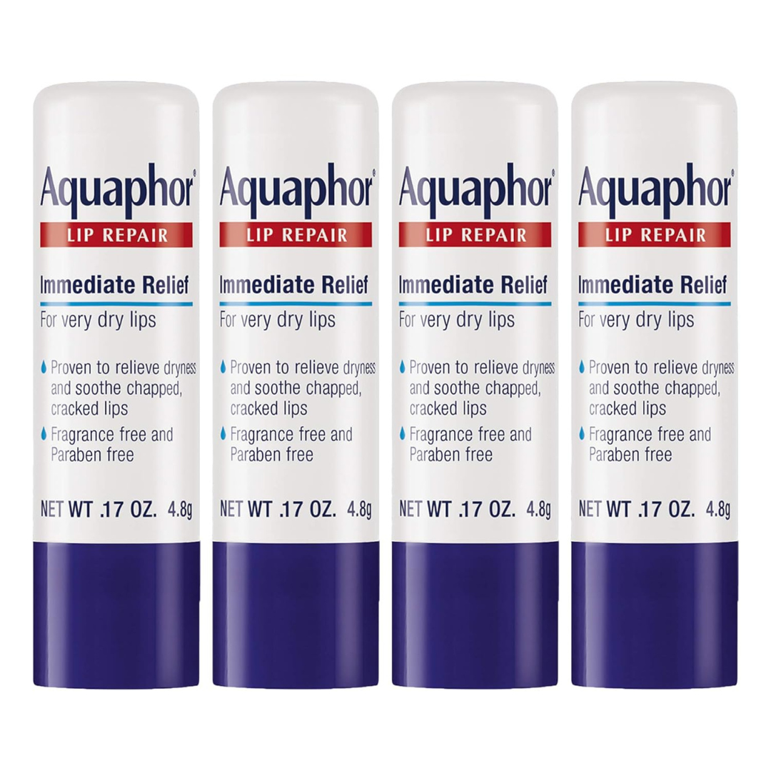 4-Pack Aquaphor Chapped Lips Repair Stick, 0.17 Ounce