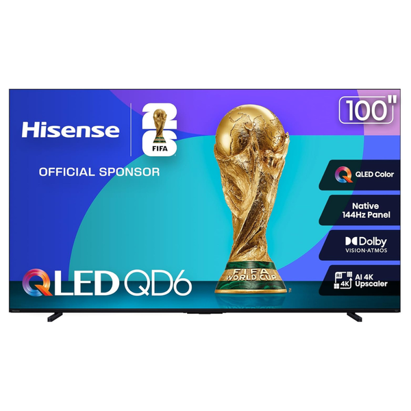 100" Hisense Class QD6 Series 4K Ultra HDR Smart QLED Fire TV (2025)