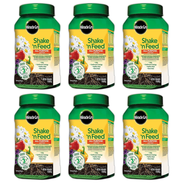 6-Pack Miracle-Gro Shake 'N Feed All Purpose Plant Food