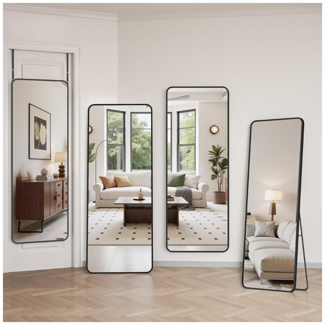 48" x 14" Door Hanging Freestanding Full Length Mirror
