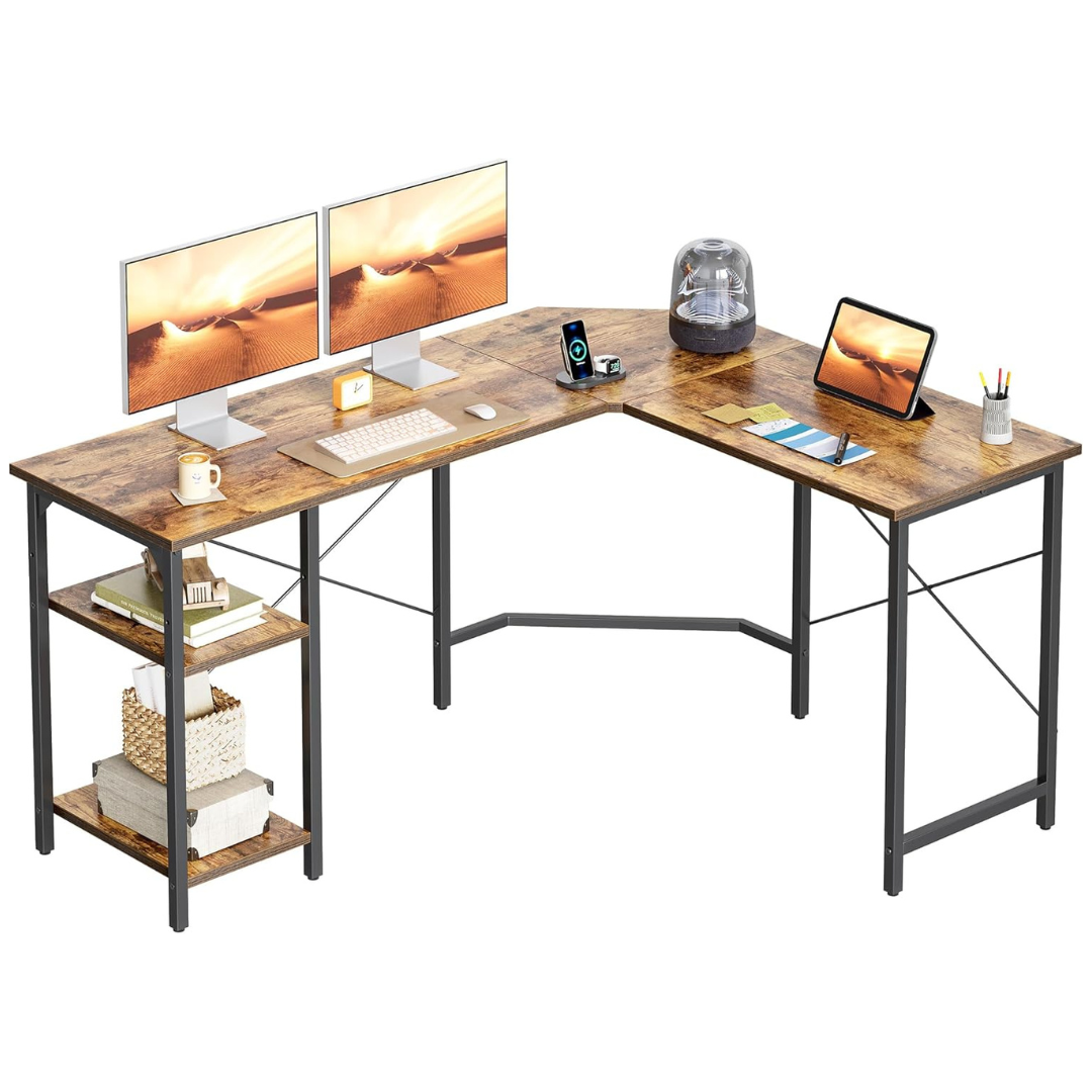 CubiCubi 59.1" L Shaped Reversible Corner Desk
