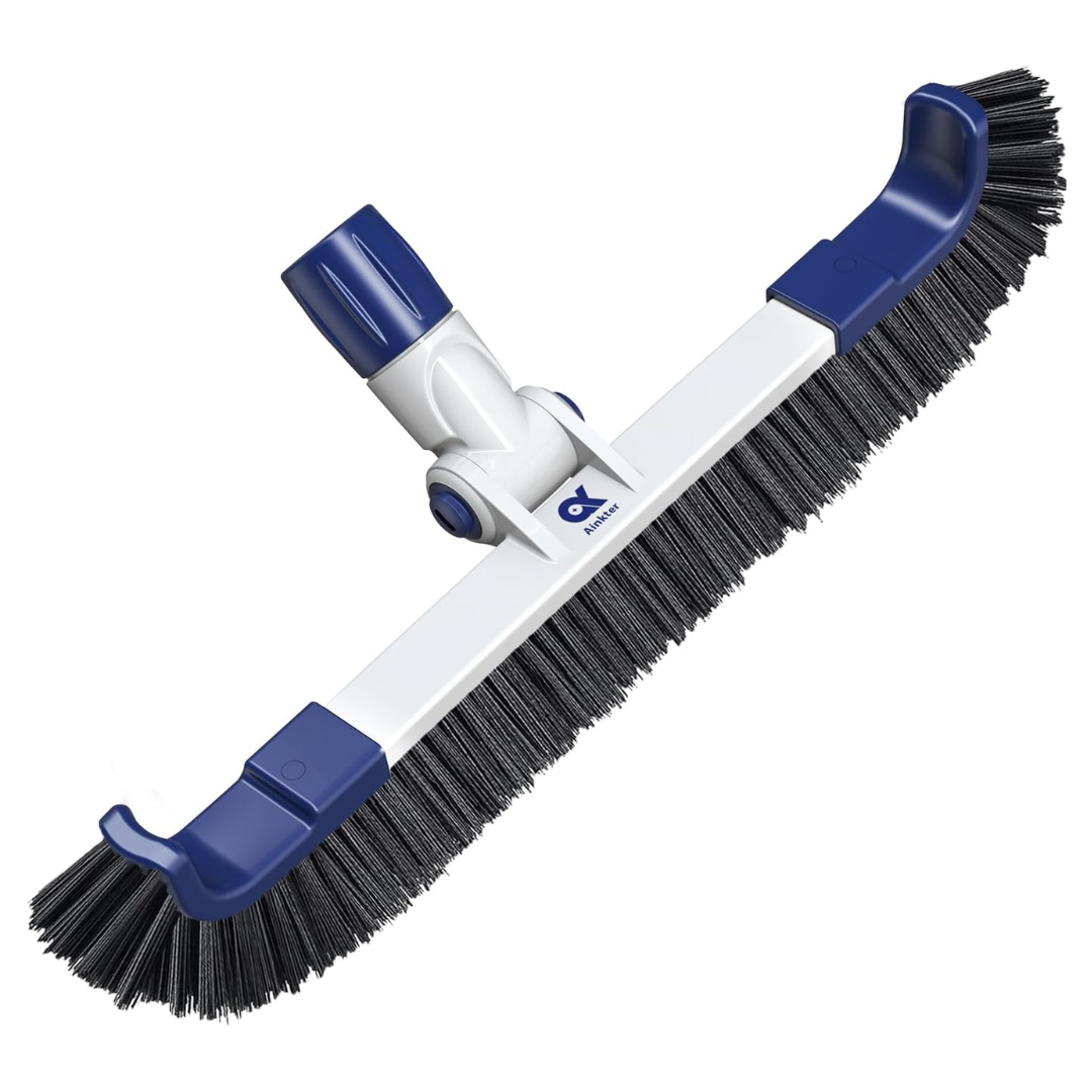 Ainkter 19" 2 in 1 Detachable Curved Edge Pool Brush Head