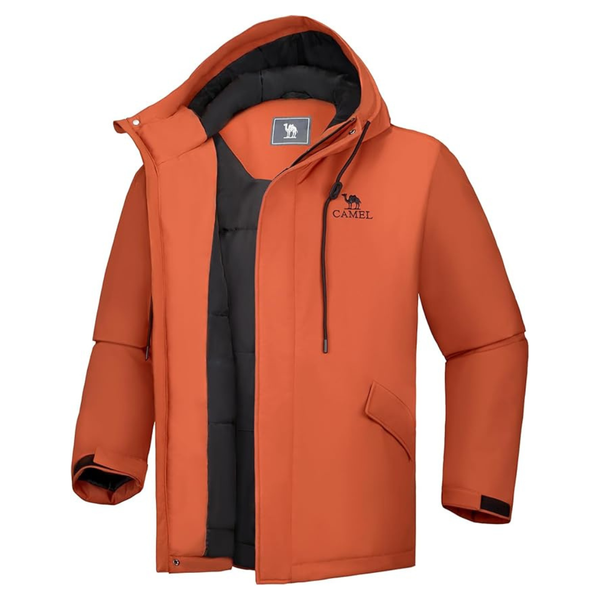 Men's Insulated Parka Warm Puffy Hooded Jacket