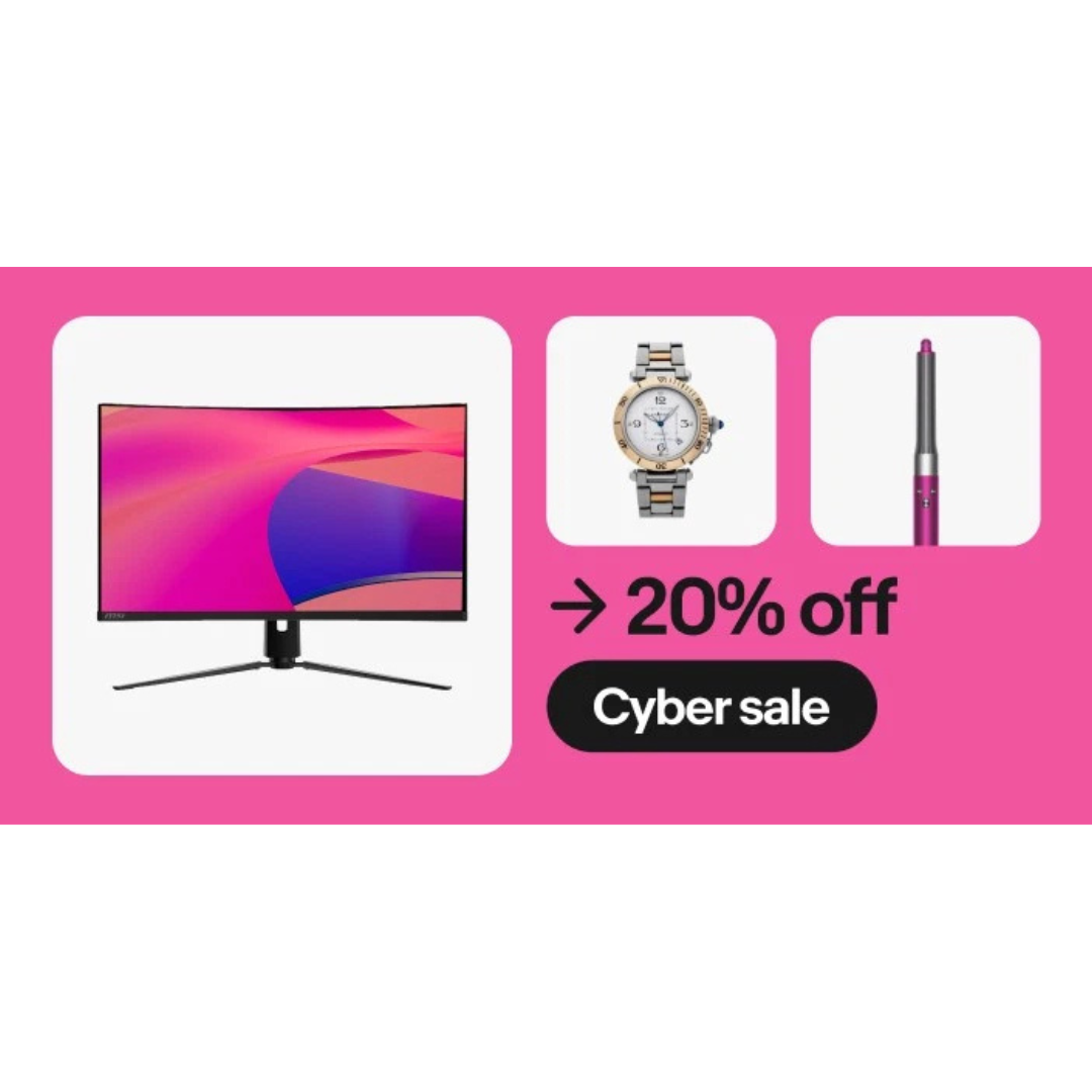 Cyber Week Savings: Extra 20% Off (No Min) Sitewide At eBay