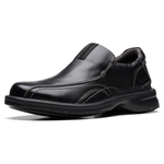 Clarks Men's Gessler Step Loafers (Black Leather)