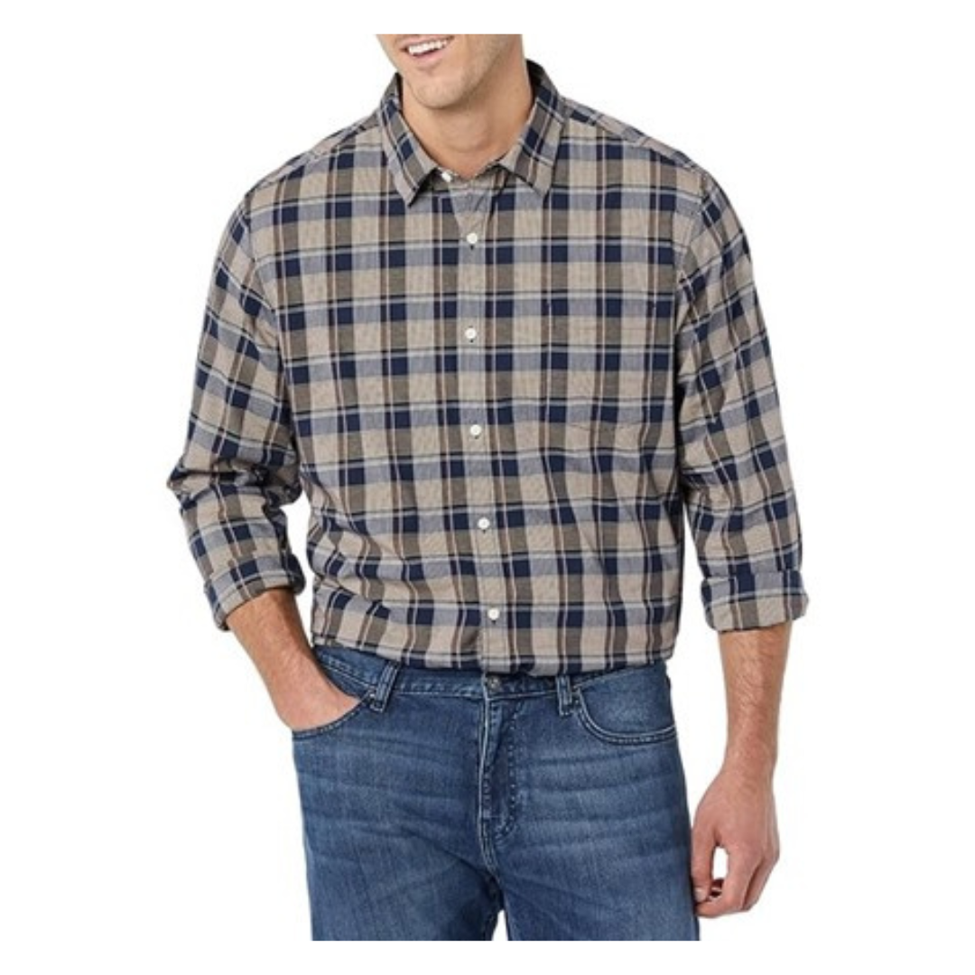 Amazon Essentials Men's Stretch Poplin Shirt (Various)