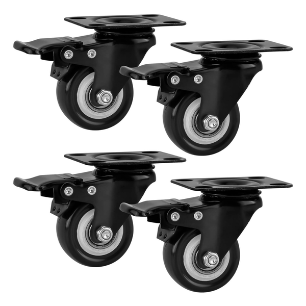 Set of 4 Heavy Duty Casters Wheels With Brake