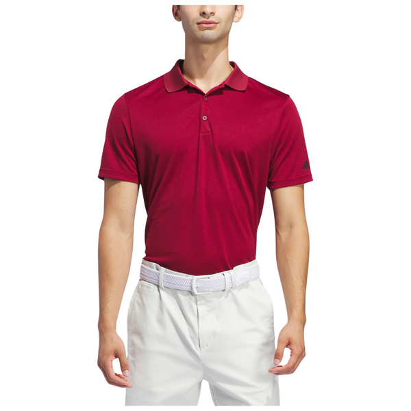 adidas Men's Core Performance Primegreen Polo Shirt (Collegiate Burgundy)