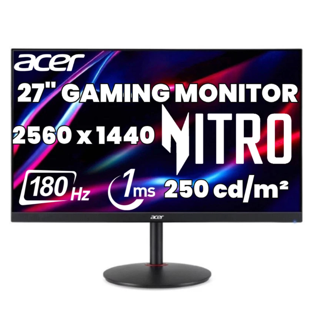 Acer Nitro XV271U 27" WQHD 180Hz 0.5ms IPS FreeSync Premium Gaming Monitor [Refurbished]