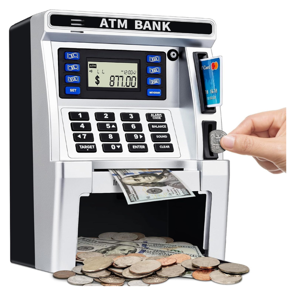 ATM Piggy Bank With Debit Card, Coin Recognition, Balance Calculator