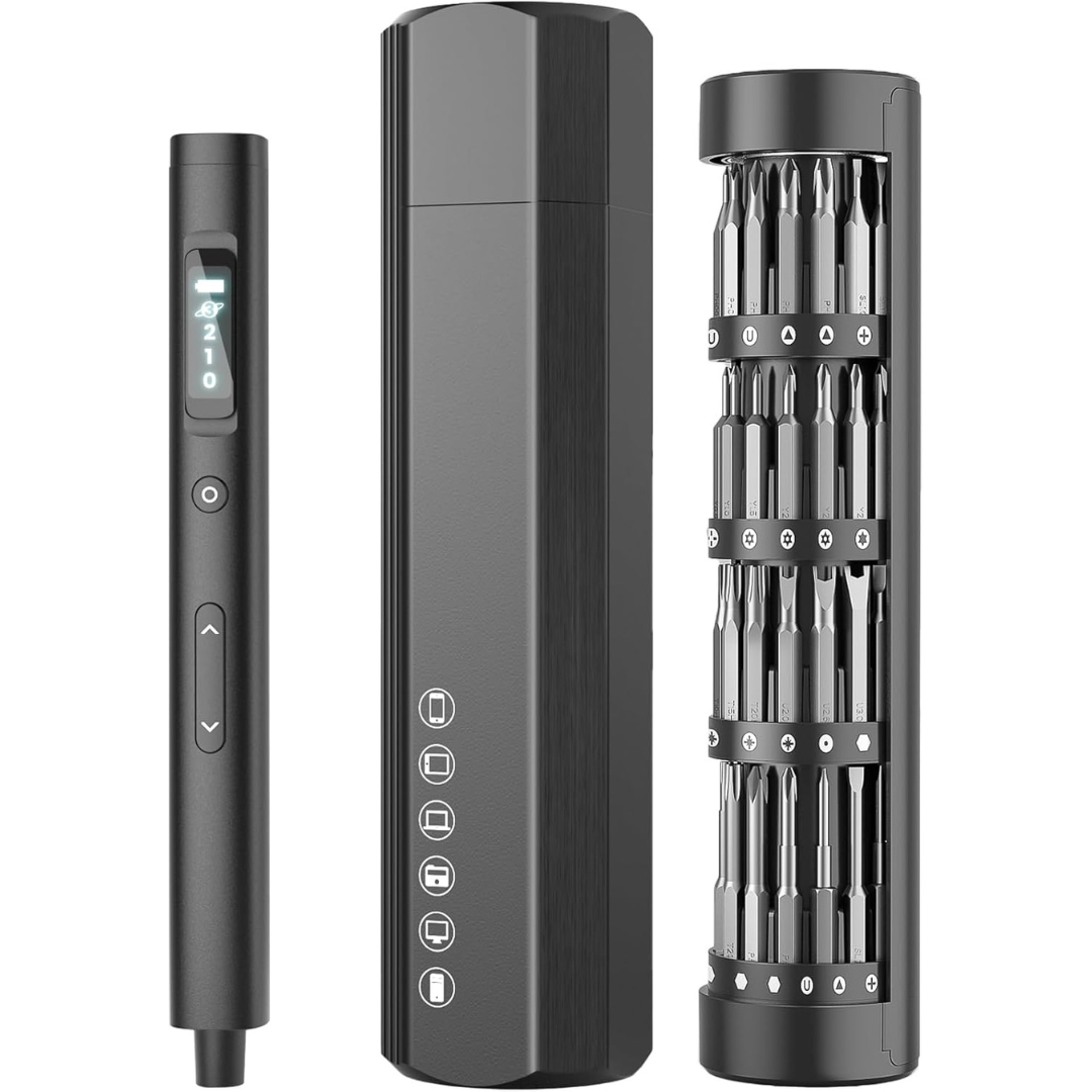 65-In-1 Mini Electric Screwdriver Sets W/ Precision Bits & 4 Torque Settings