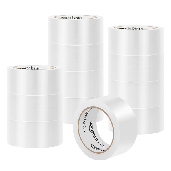 12 Rolls Of Amazon Basics Strong Plastic Adhesive Packaging Tape