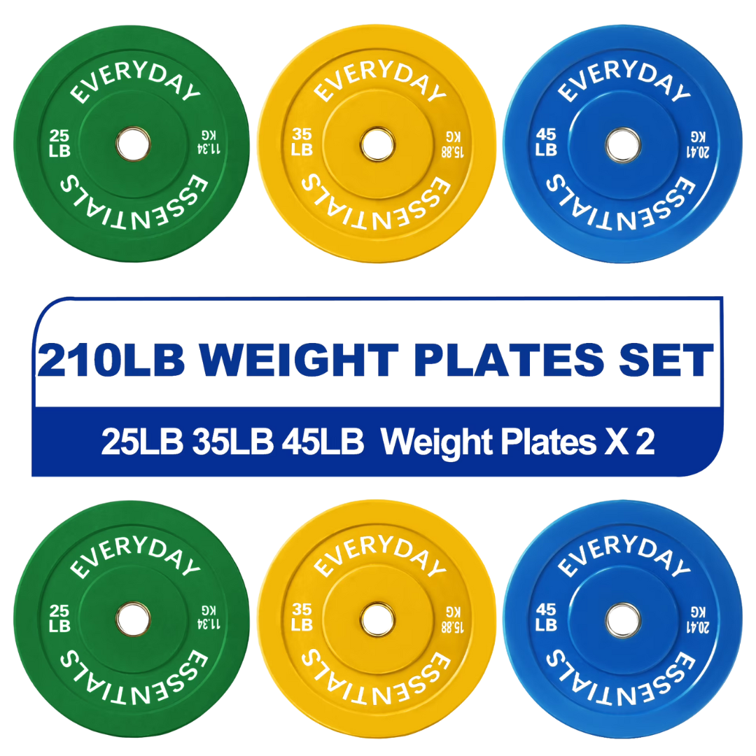 210 Lbs BalanceFrom Olympic Bumper Weight Plate With Steel Hub