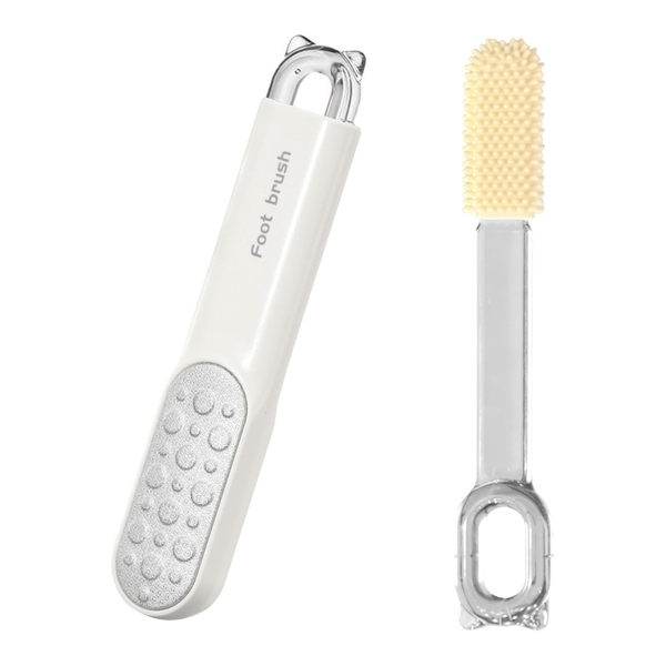 VISDOLL Double-Sided Stainless Steel Foot File (White)