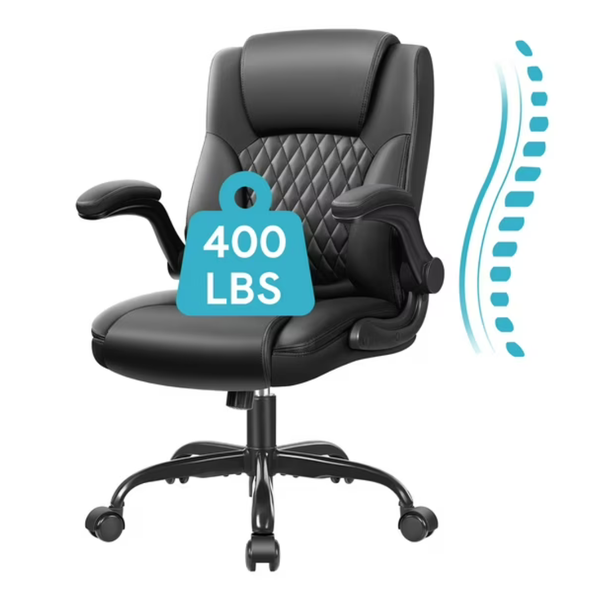 CoolHut High Back Executive Leather Office Chair (Black)