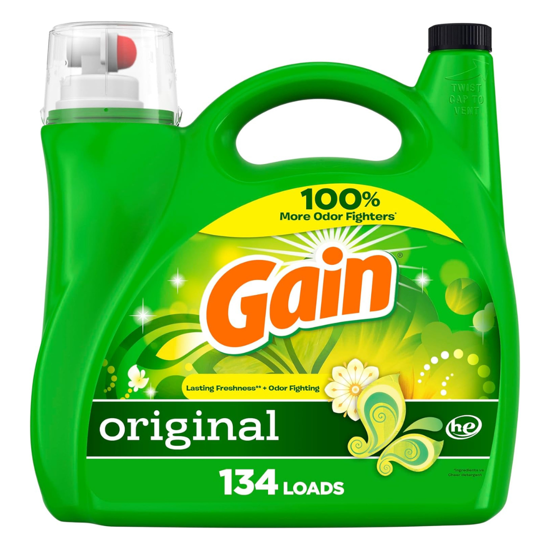 4-Count 134-Loads Gain Original Scent Liquid Laundry Detergent (194 Fl Oz)