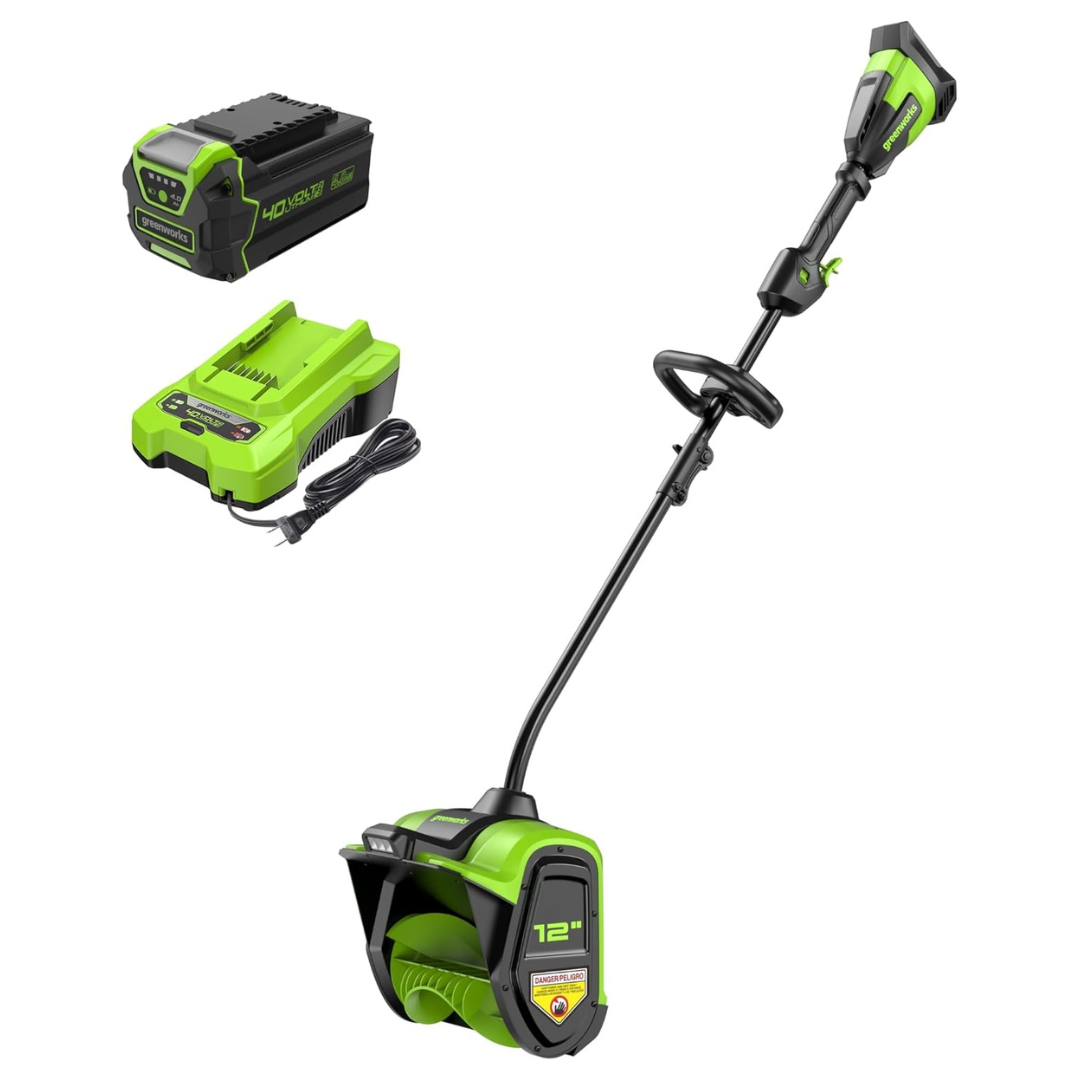 Greenworks 40V 12" Cordless Snow Shovel With 4Ah Battery & Charger