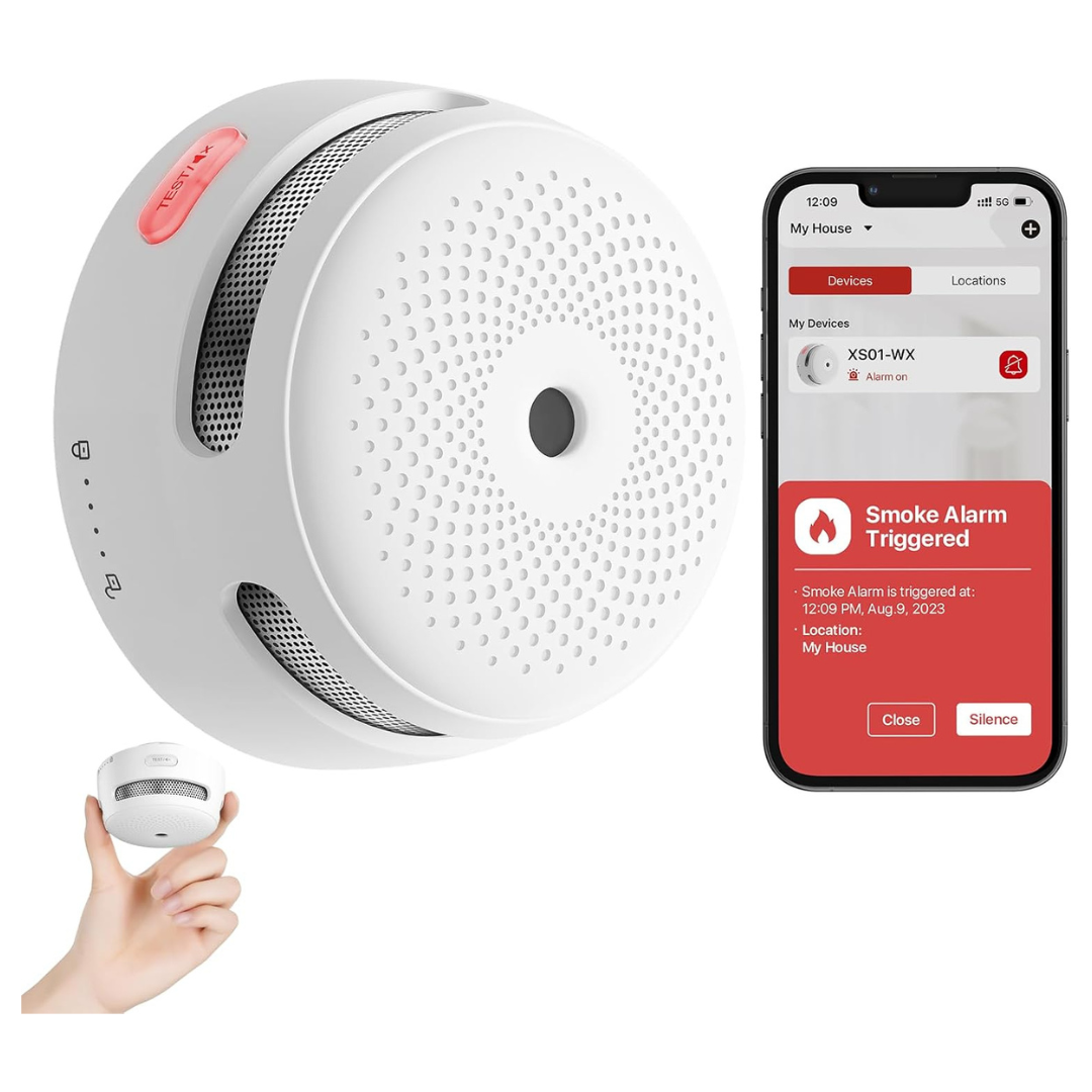 X-Sense Smart Smoke Detector Fire Alarm With Replaceable Battery
